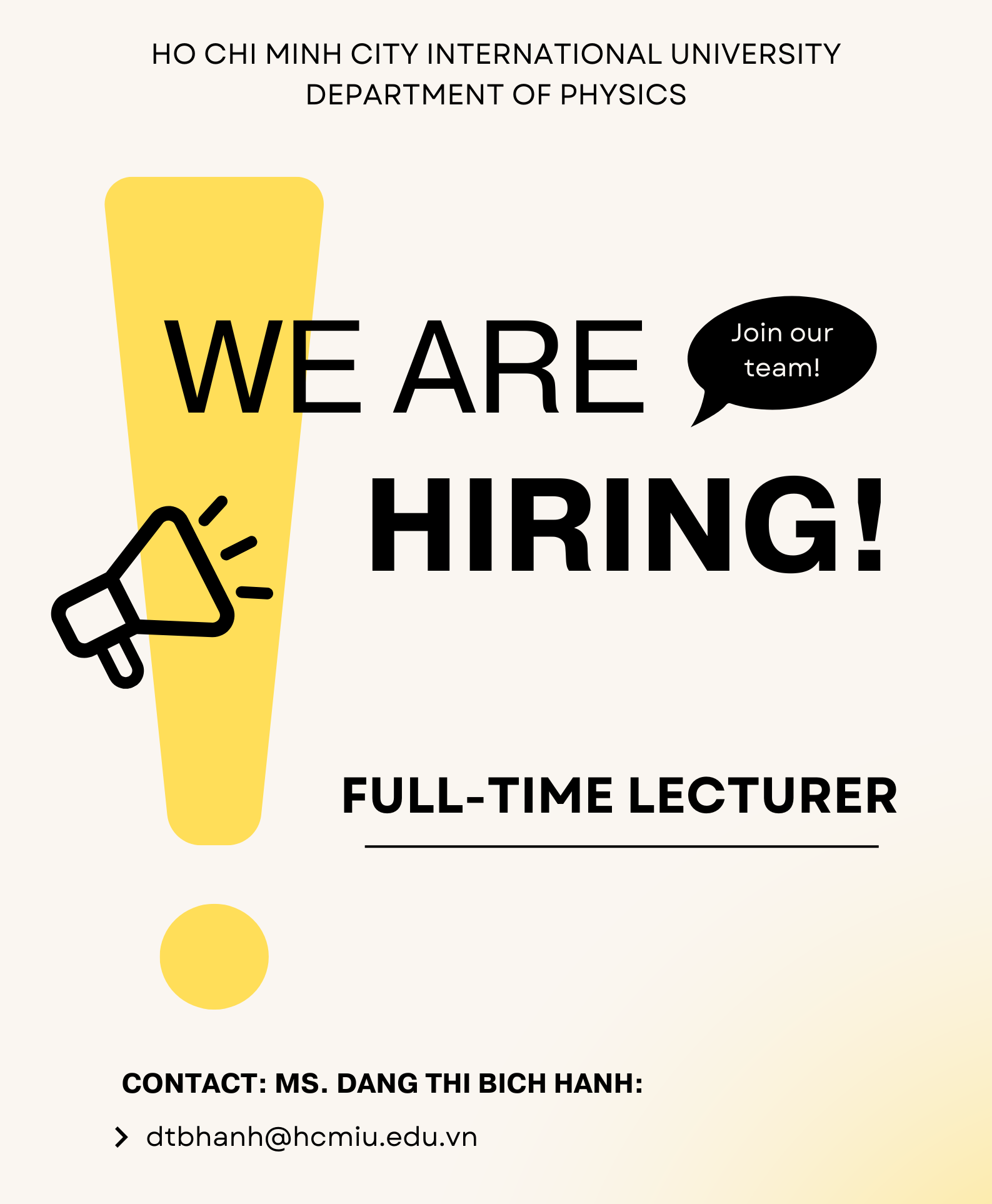 [2024] Lecturer Recruitment Announcement